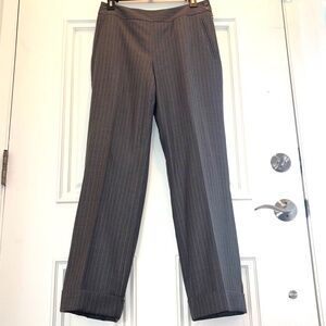 Brooks Brothers Women’s Wide Leg Suit Pants in Grey with Subtle pinstripe